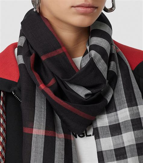 giant check print wool & silk scarf burberry|burberry lightweight check wool.